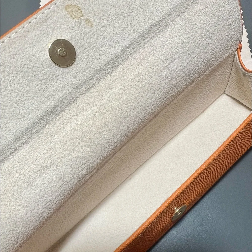 TORY BURCH Burgundy and Tortoise Eyeglasses with Orange Case